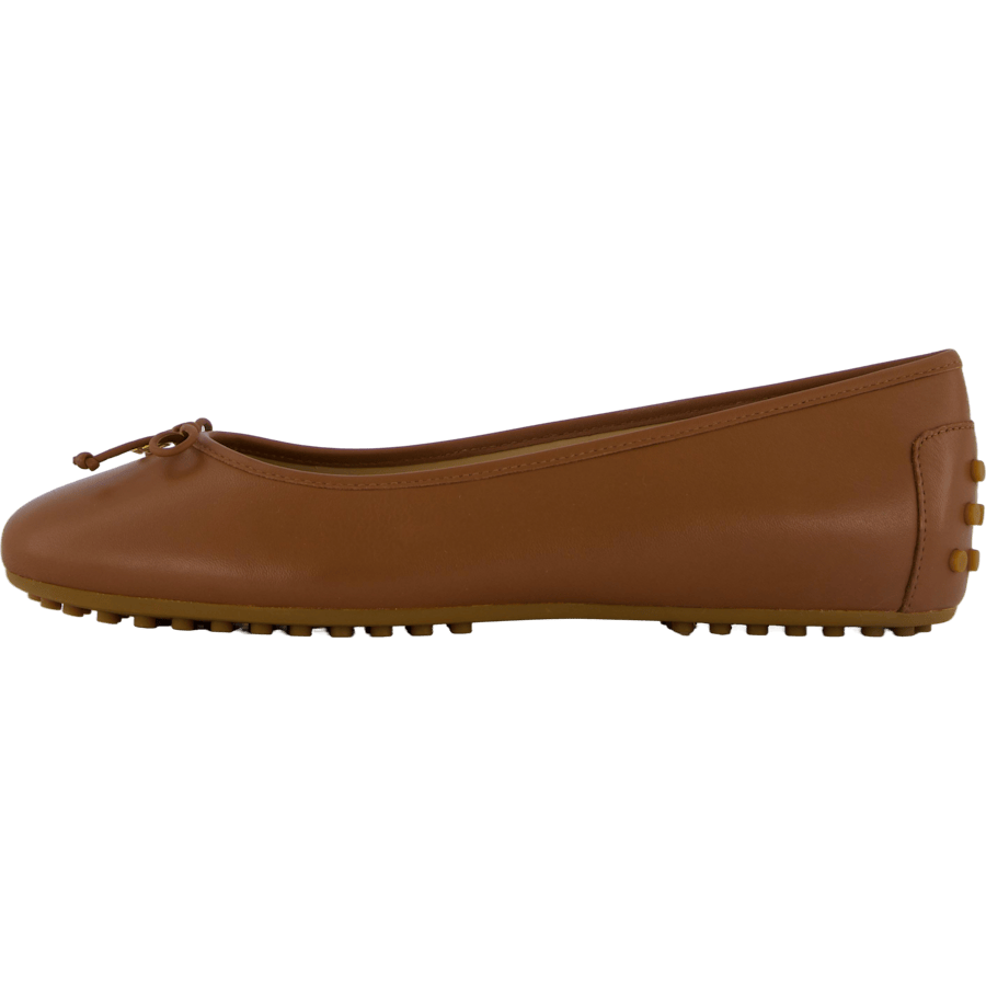 Jayna Nappa Leather Driver Flat Deep Saddle Tan