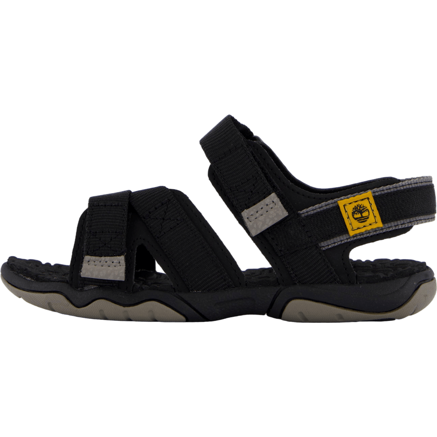 2 Strap Sandal Jet Black