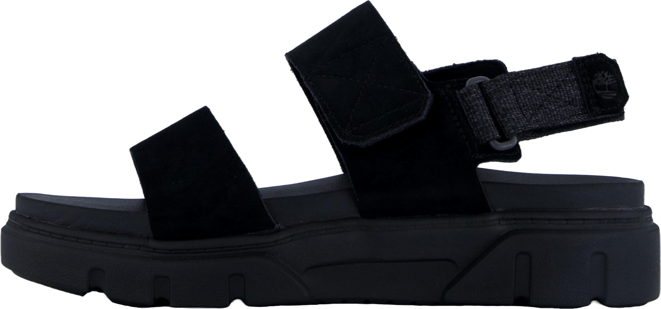 2 Strap Sandal Greyfield Blk Suede