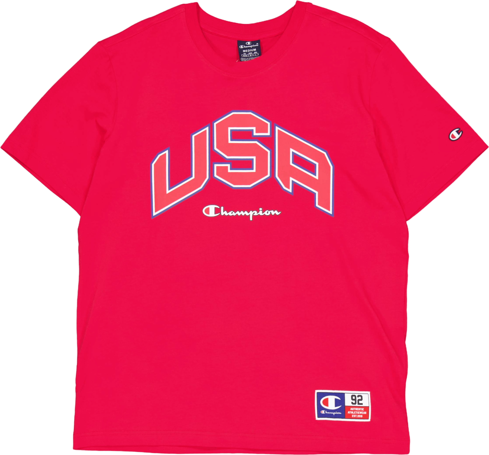 Crewneck T-shirt True Red, Male, Apparels, T-shirt, Red, XXL