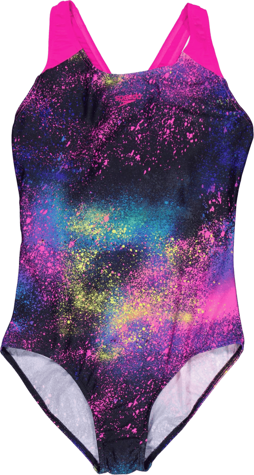 Girls Digital Allover Splashba Black/pink, Unisex, Bekleidung, Bademode, Schwimmen, Lila, 5-6 Years