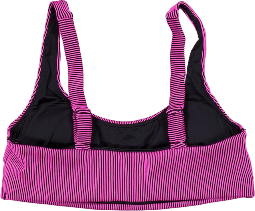 Ribbed Scoop Neck Top Pink/black - Bild 2