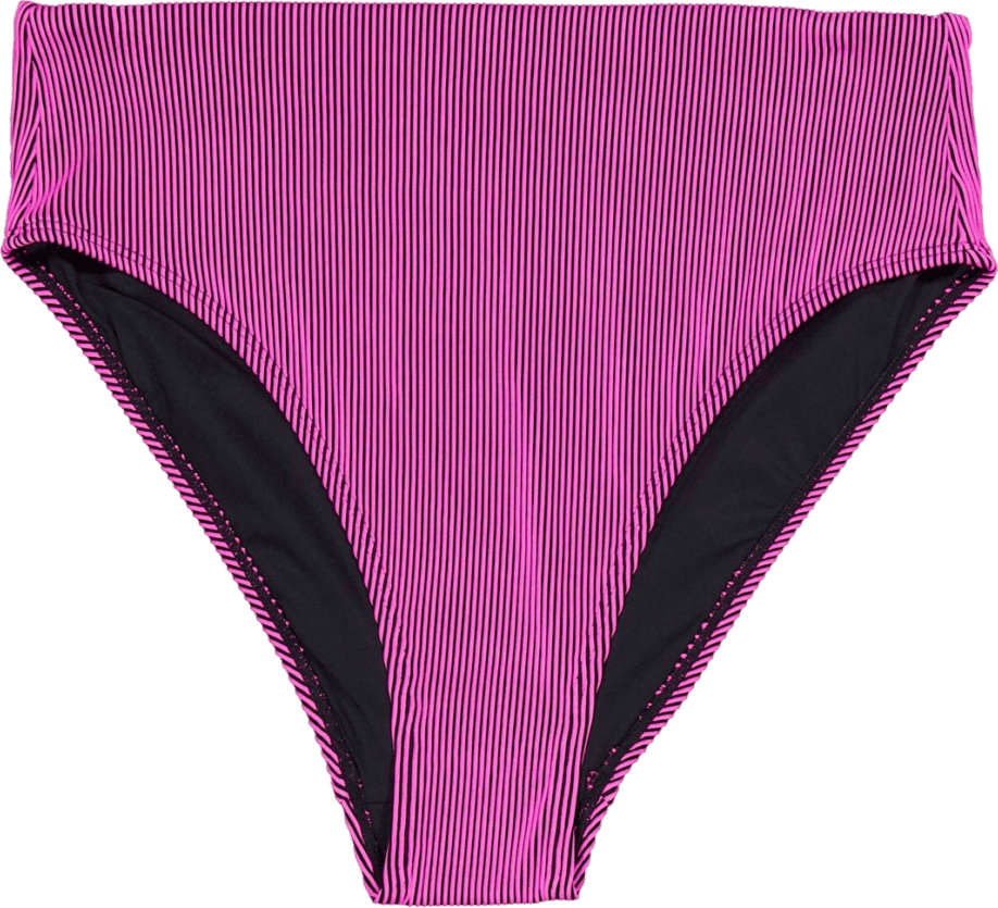 Ribbed High Waist Pink/black