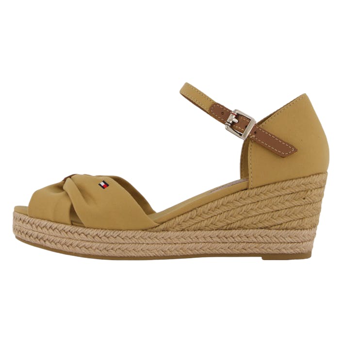 Basic Open Toe Mid Wedge Khaki, Female, Shoes, Sandals and Slippers, heels, Beige, EU 38