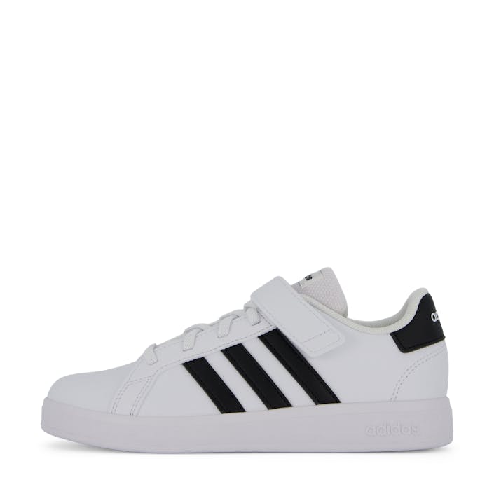 Grand Court Elastic Lace and Top Strap Shoes Cloud White / Core Black / Core Black, Unisex, Sko, Sneakers, Sneakers, Hvit, EU 33
