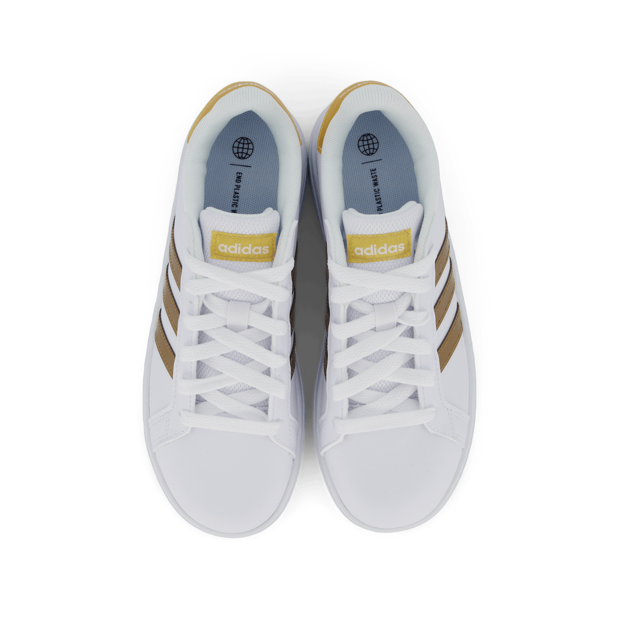 Grand Court Sustainable Lace Shoes Cloud White / Cloud White / Matte Gold - Bild 6