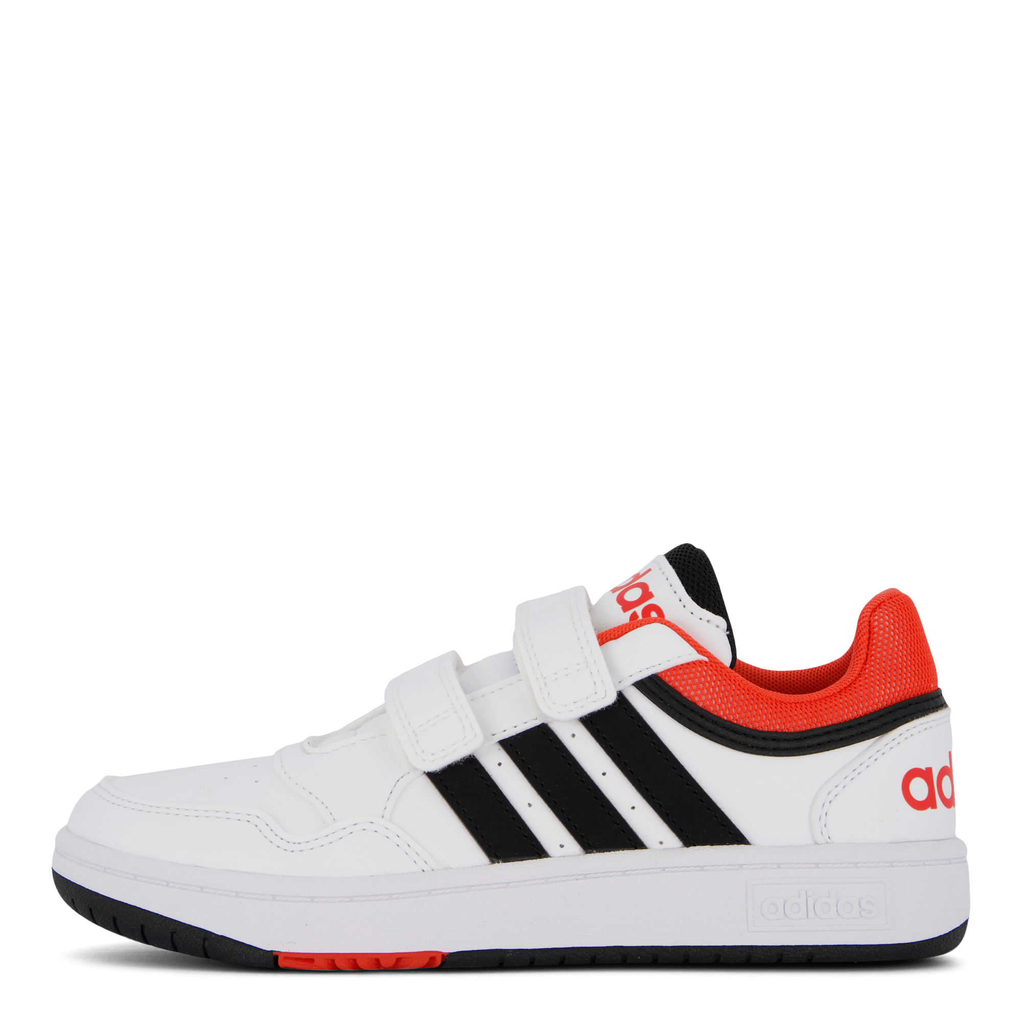 Hoops Lifestyle Basketball Hook-and-Loop Shoes Cloud White / Core Black / Bright Red, Unisex, Shoes, Trainers, Sneakers, White, EU 29