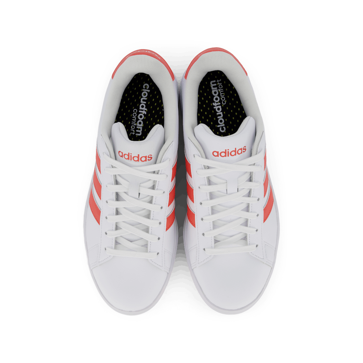 Grand Court Cloudfoam Comfort Shoes Cloud White / Preloved Scarlet / Cloud White