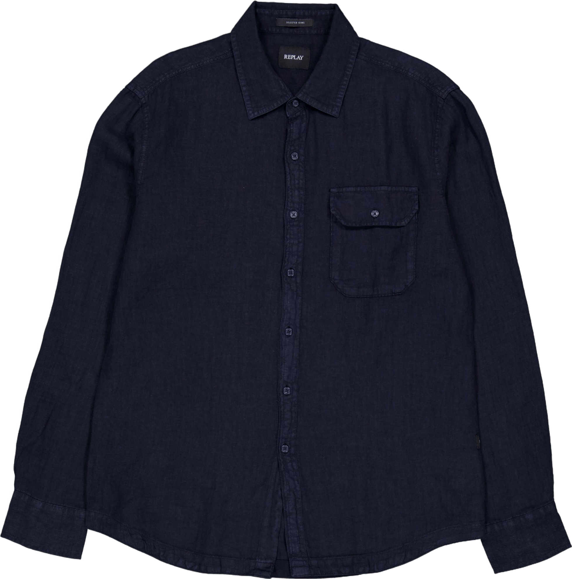 Replay Linen Shirt 782 Stone