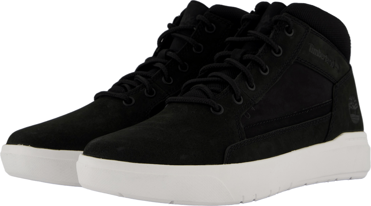 Mid Lace Up Sneaker Black Nubuck