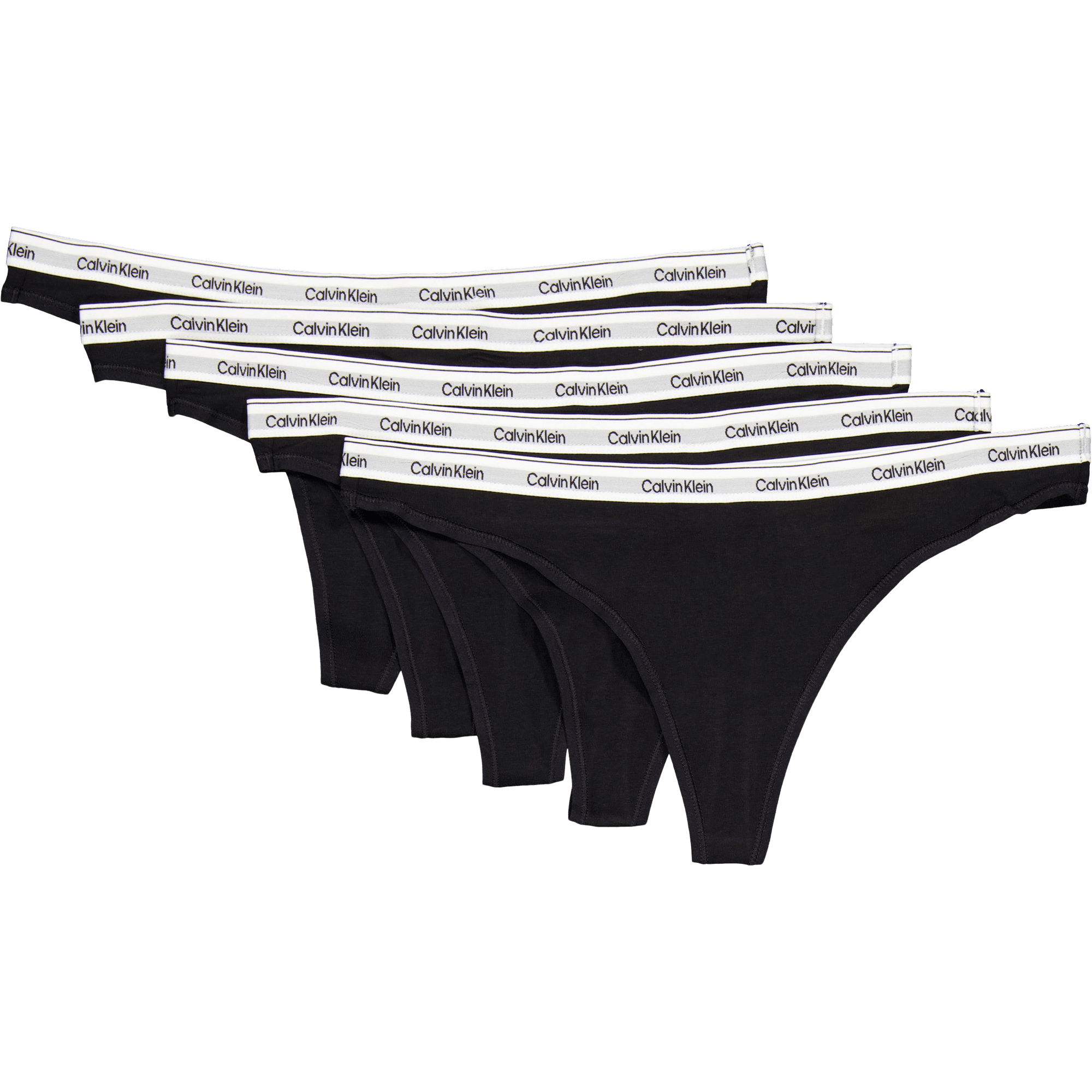 5 Pack Thong (low-rise) Black, Female, Kläder, Underkläder, Svart, XS
