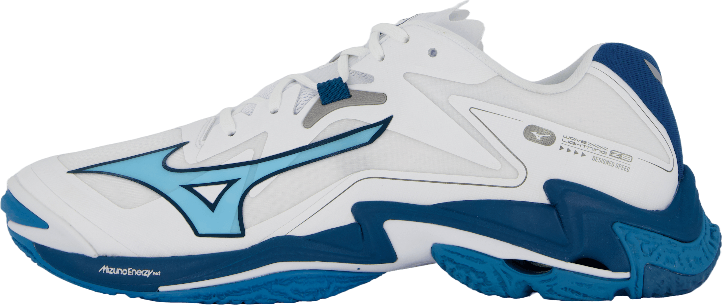 Wave Lightning Z8(u) White/moroccan Blue/silver, Male, Topánky, Cvičebná obuv, volejbal, Modrá/Biely, EU 42,5