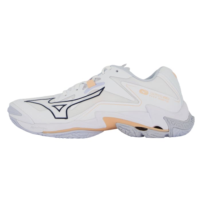 Wave Lightning Z8(w) White/halogenblue/peachparfait, Female, Skor, Träningsskor, volleyboll, Vit, EU 37
