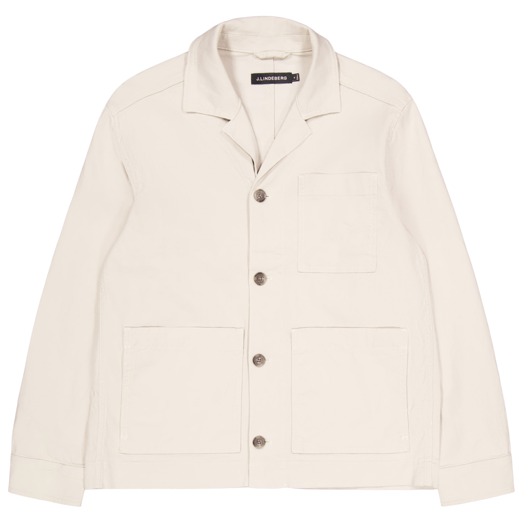 Errol Linen Workwear Overshirt U029 Moonbeam