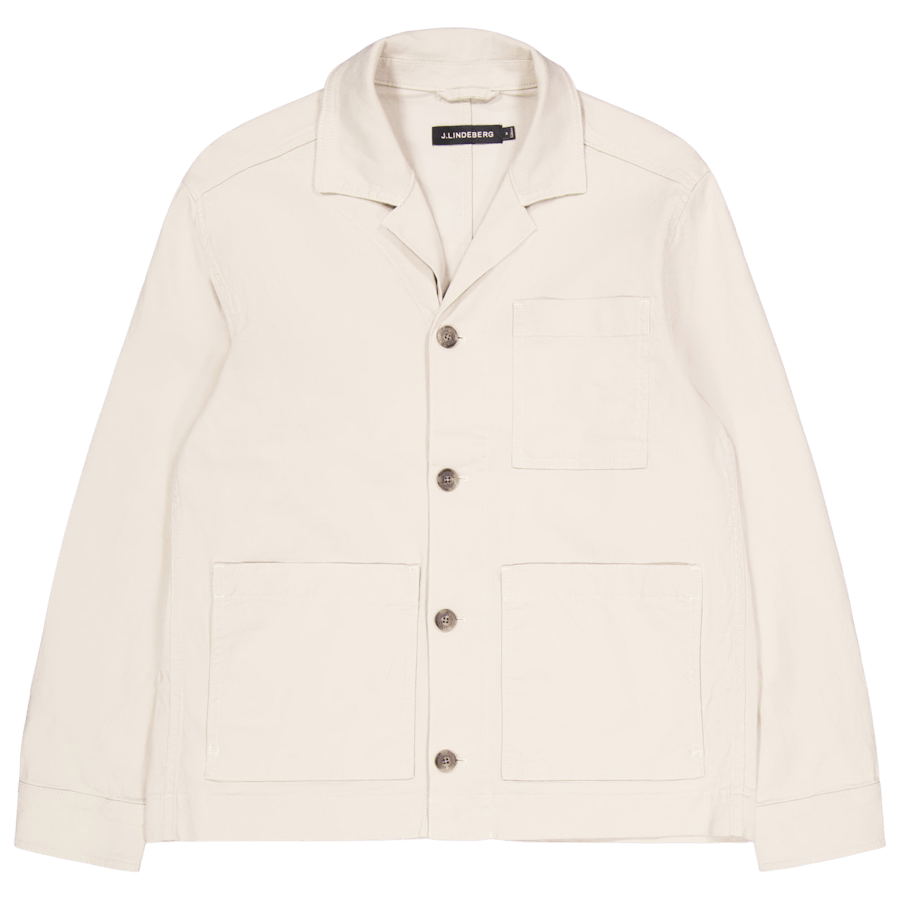 Errol Linen Workwear Overshirt U029 Moonbeam