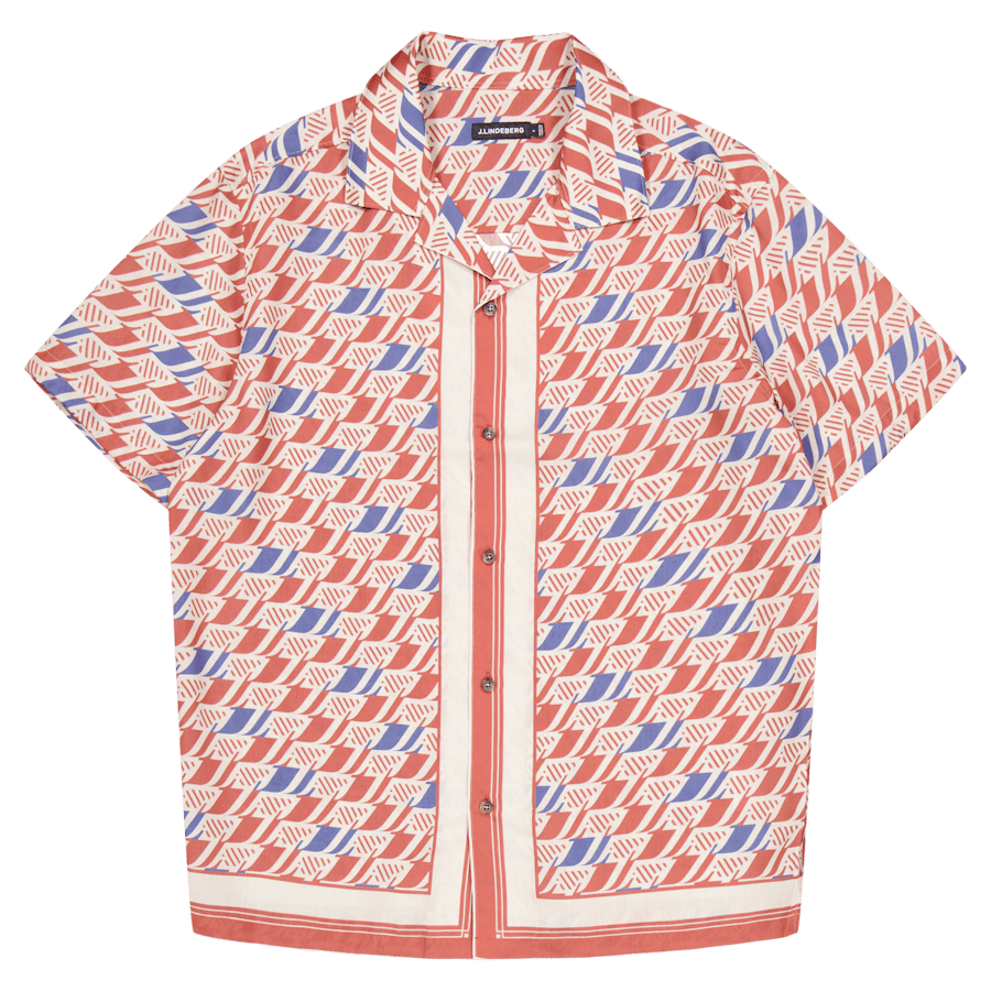 Elio Tencel Moto Print Shirt S202 Moto Monogram Border Ceda