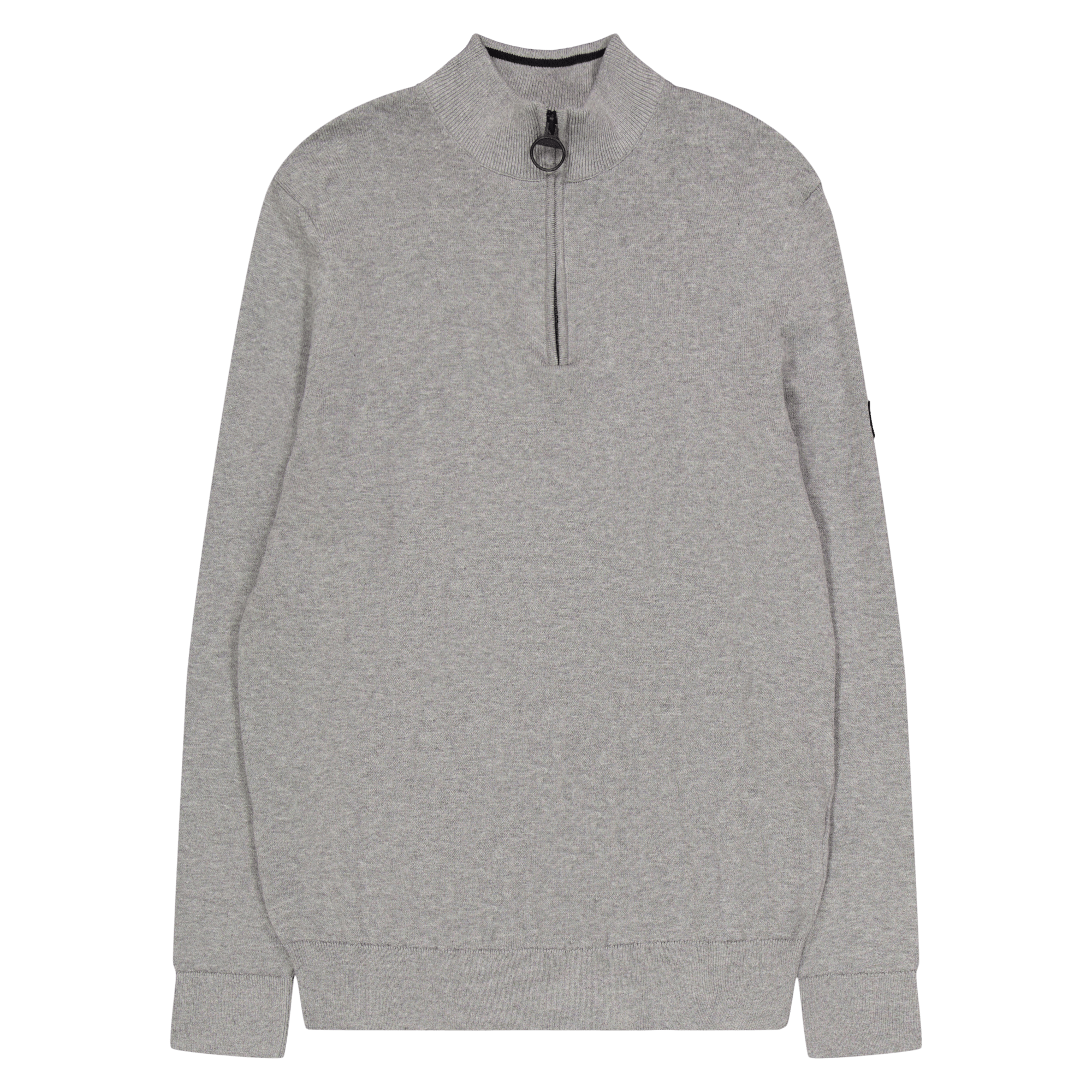 B.int Cotton Half Zip Knit Gy57 Anthracite Marl