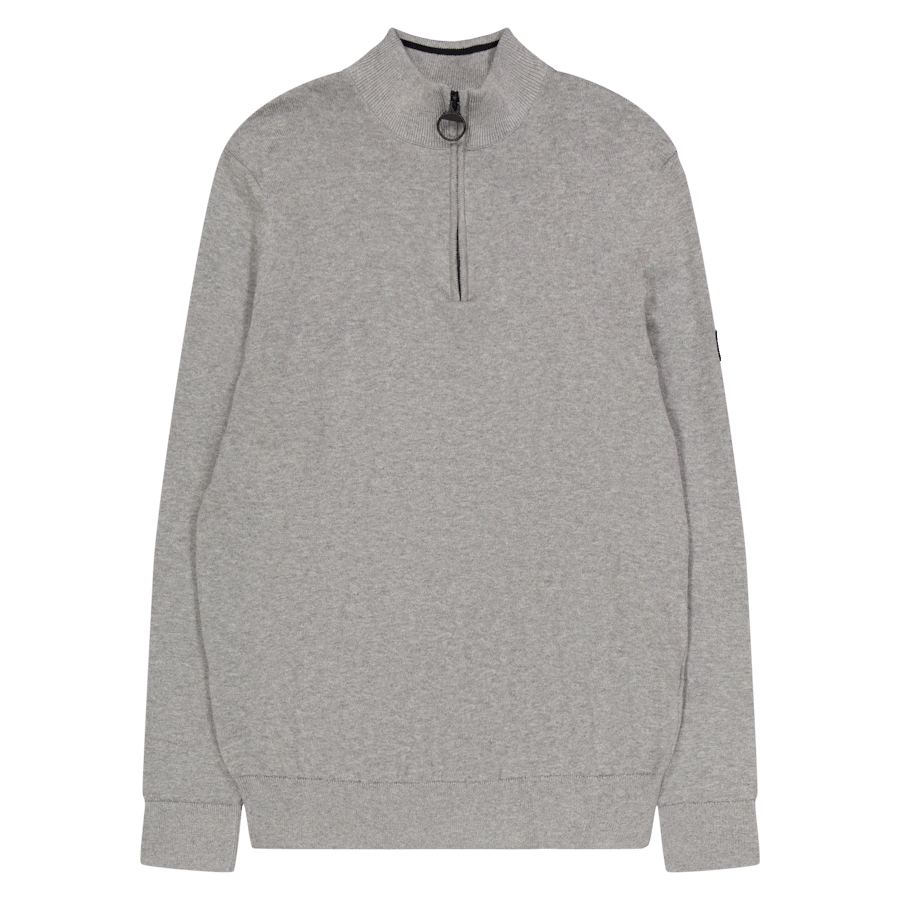B.int Cotton Half Zip Knit Gy57 Anthracite Marl