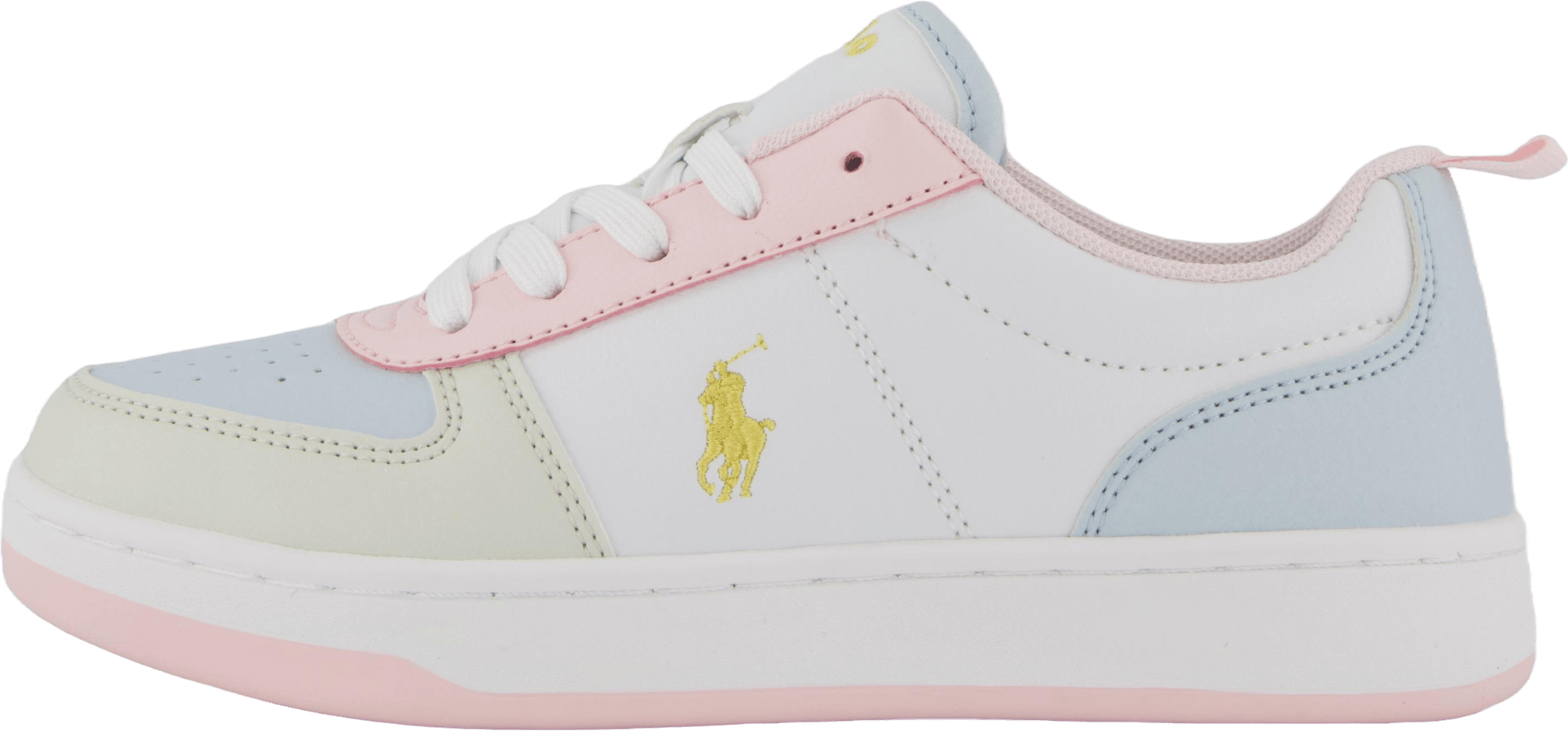 Polo Court Ii C-white Tumbled/lt Pink/lt Blu