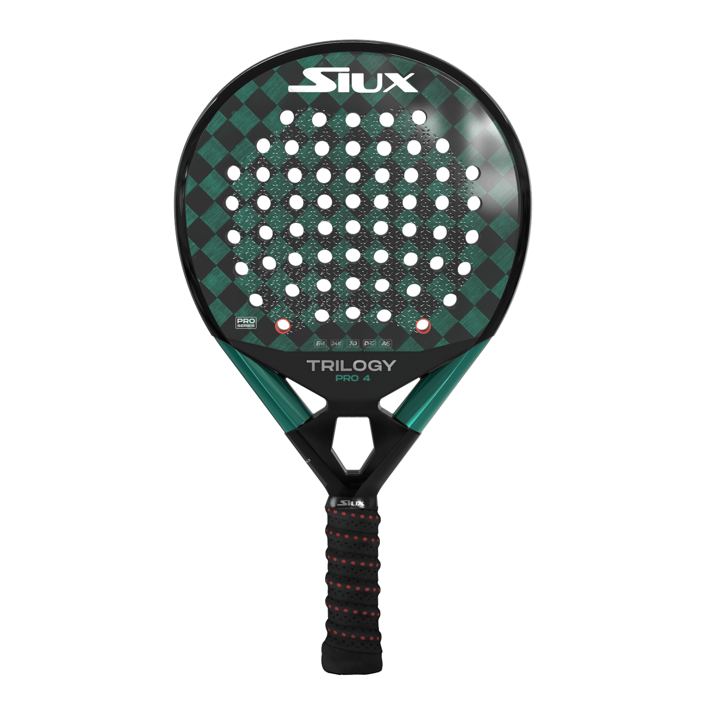 SIUX Trilogy Control Pro 4, Unisex, Apparatuur, rackets, Padel, Zwart, ONESIZE