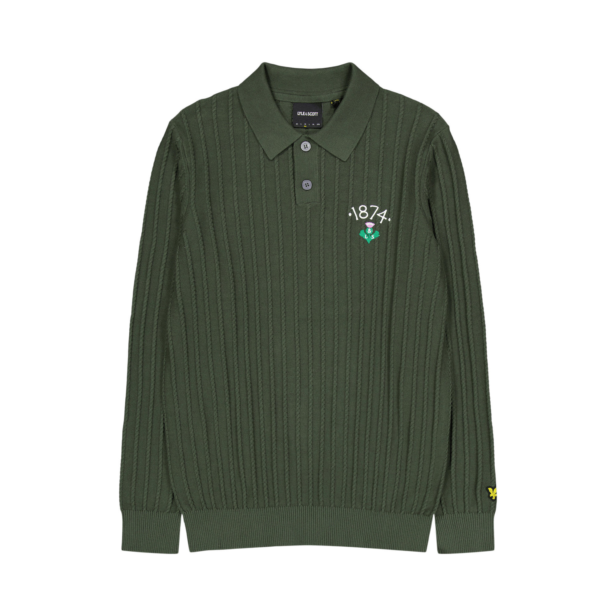 Micro Cable Polo Jumper X083 Wilton, Male, Odzież, Tops, Zielony, S