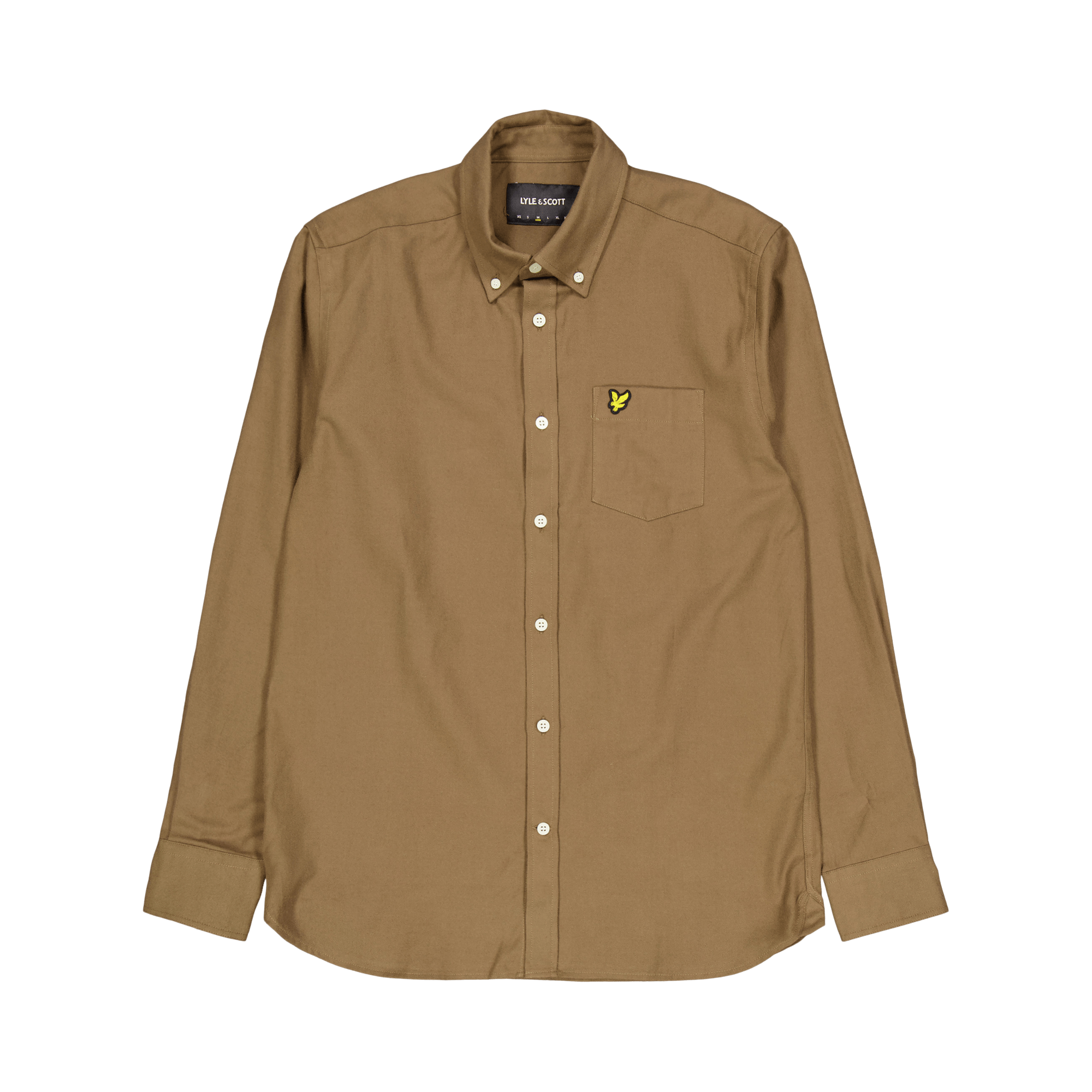 Plain Flannel Shirt X080 Linden Khaki