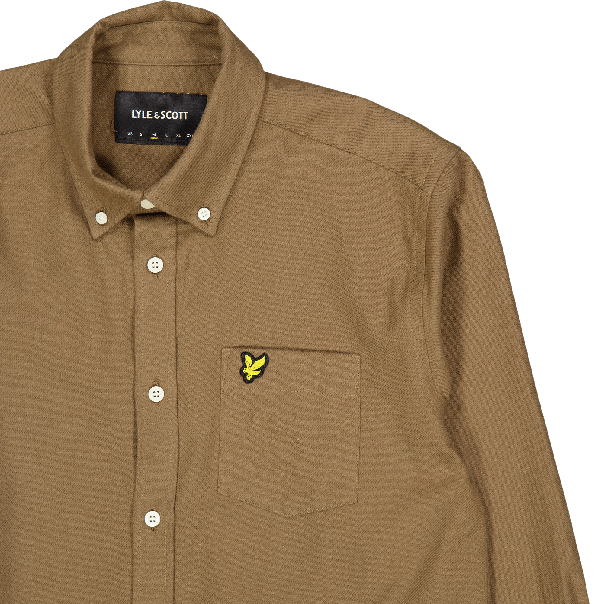 Plain Flannel Shirt X080 Linden Khaki - Bild 3