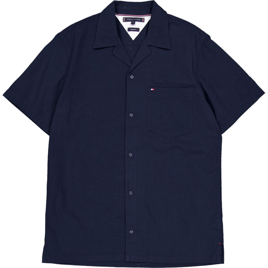 Seersucker Solid Shirt S/s