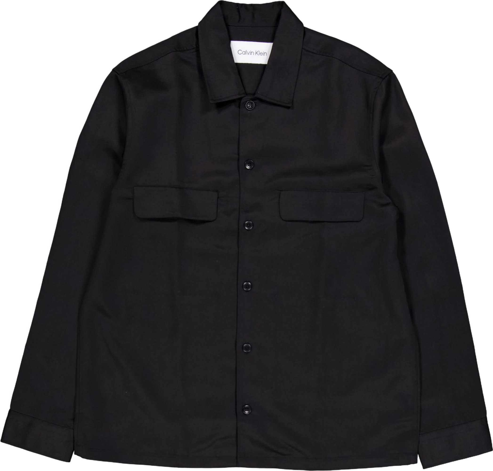 Tencel Linen Shirt Jacket Ck, Male, Odzież, Tops, Czarny, S