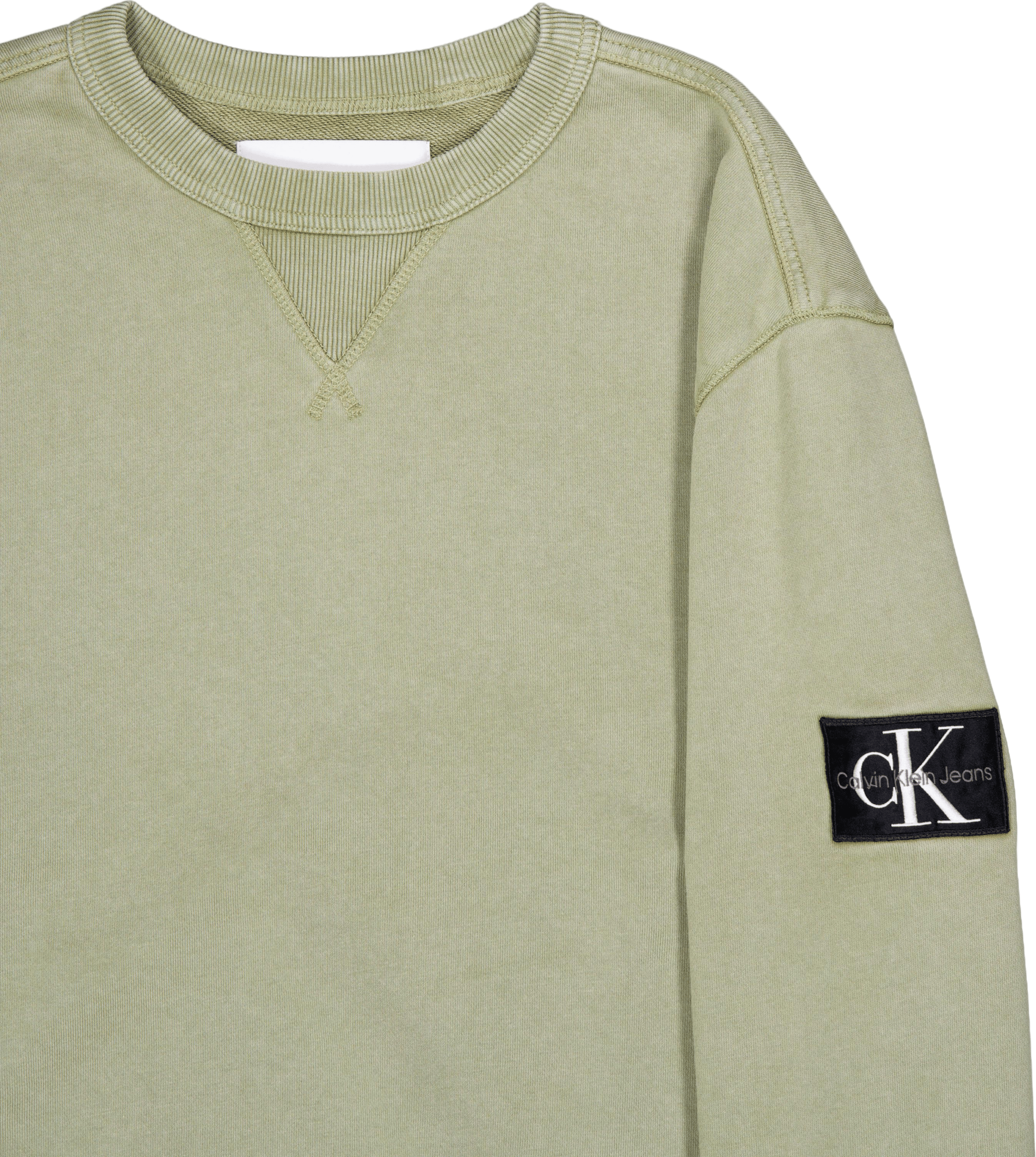 Washed Badge Crew Neck Dark Juniper - Bild 3