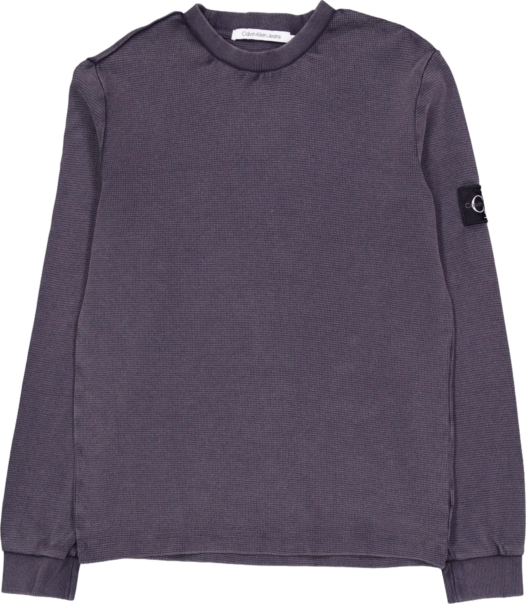 Washed Badge Waffle Ls Tee Washed