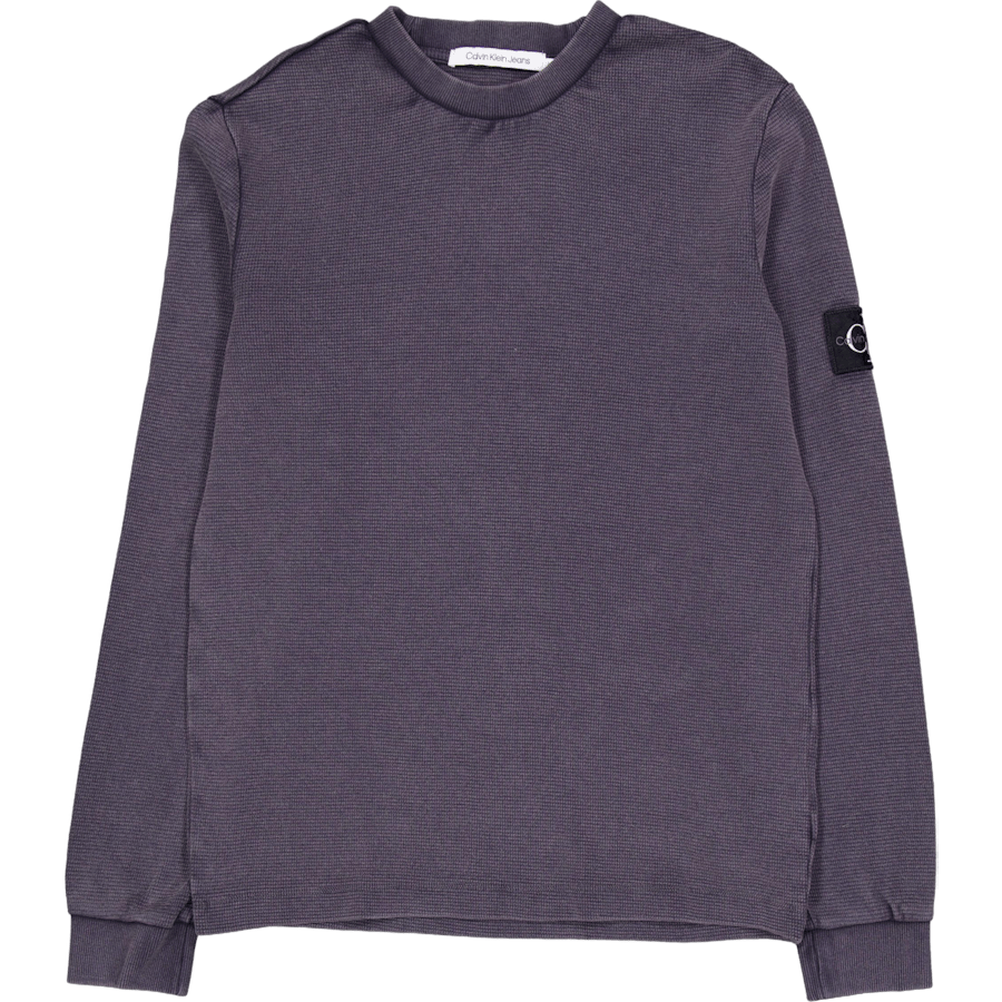 Washed Badge Waffle Ls Tee Washed