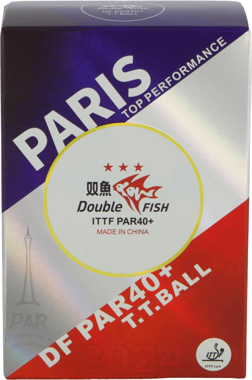 Pari2024 Ball (6 Pcs.), Unisex, Equipment, rackets, Table tennis, White, ONESIZE