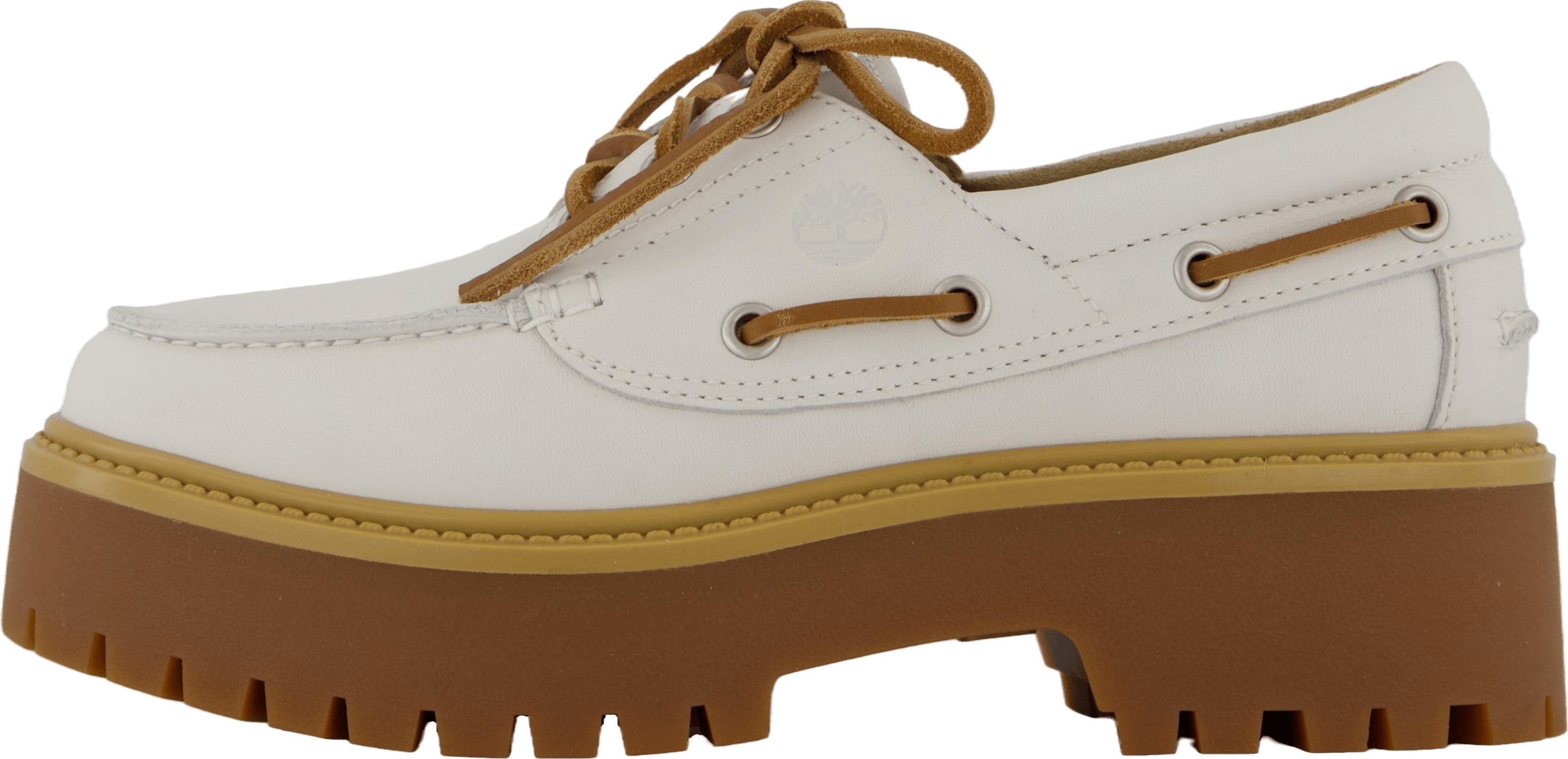 Stone Street Boat Shoe White Full Grain