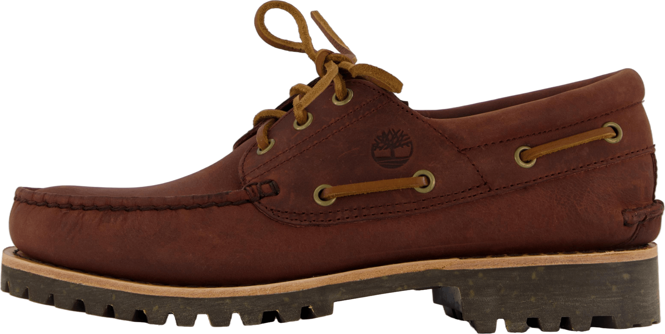 Timberland Authentic Boat Shoe Medium Brown Full Grain