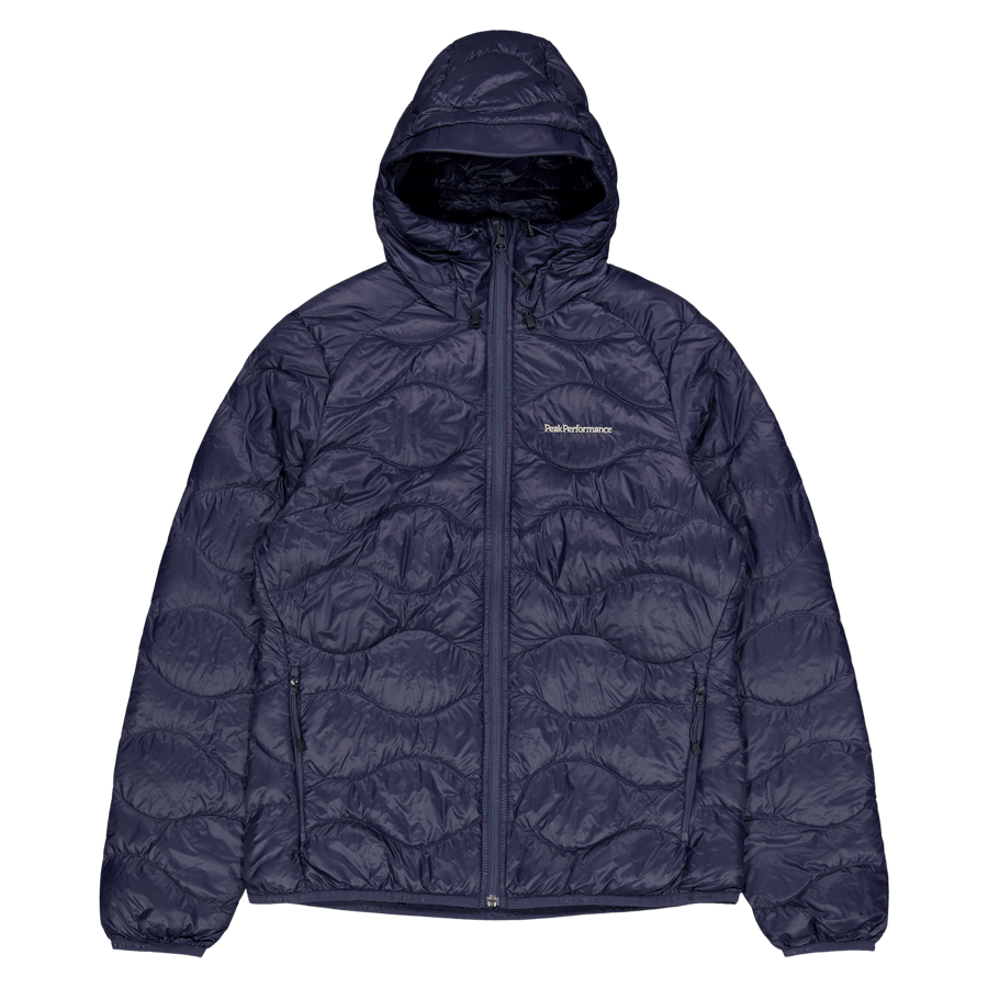 W Helium Down Hood Jacket Blue Shadow