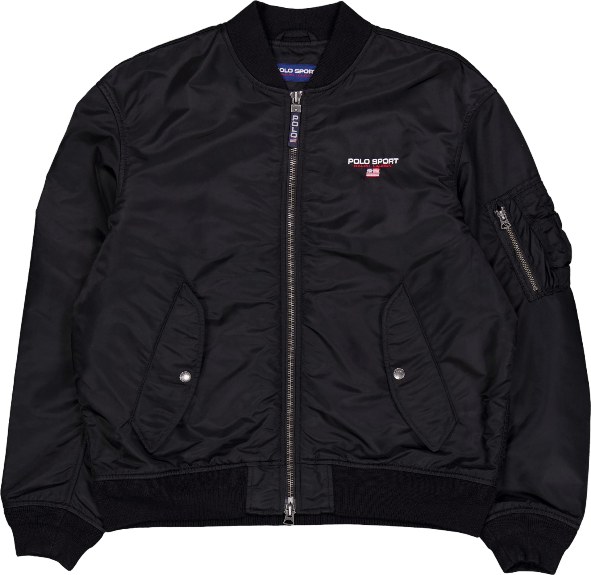 Nylon Twill-polo Sport Ma1 Polo Black