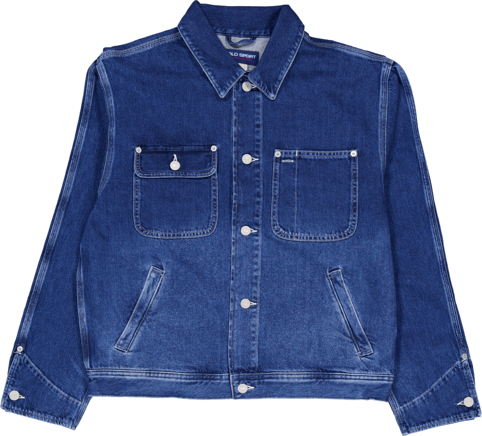 3x1 Rigid Denim-polo Dungaree  Edgemere, Male, Apparels, jackets, Blue, S