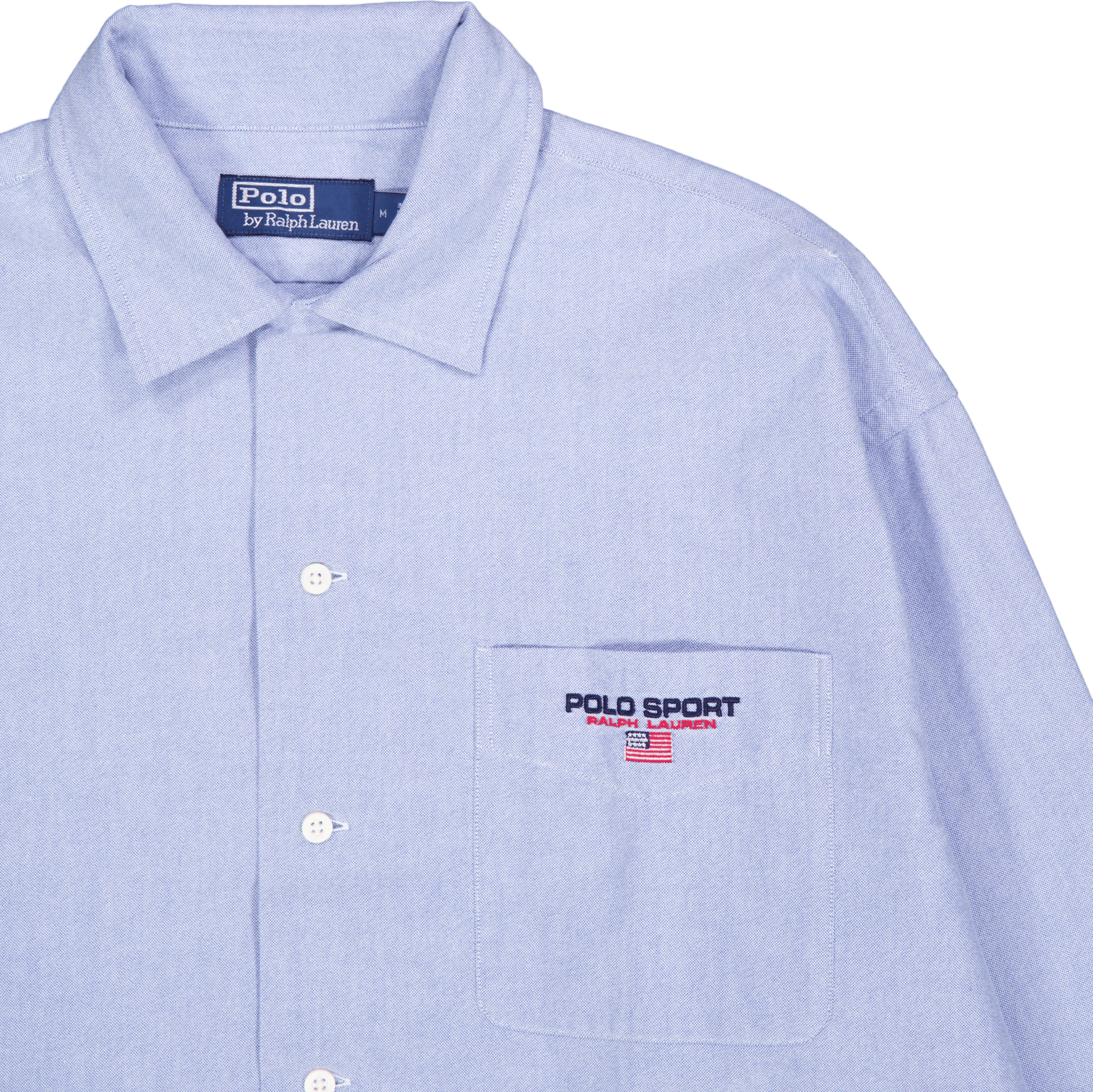 Big Fit Polo Sport Oxford Camp Shirt Bsr Blue - Bild 3