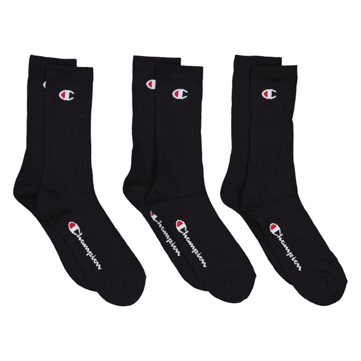 3pk Crew Socks Nbk/nbk/nbk-ns, Unisex, Odevy, Spodná bielizeň, 43-46