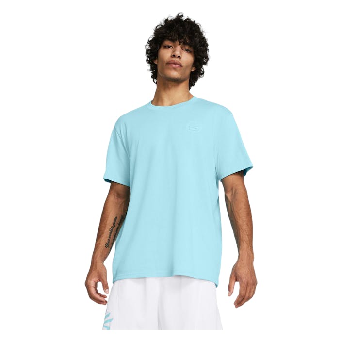 Curry Emboss Hw Tee Sky Blue, Male, Vêtements, T-shirt, Bleu, XL