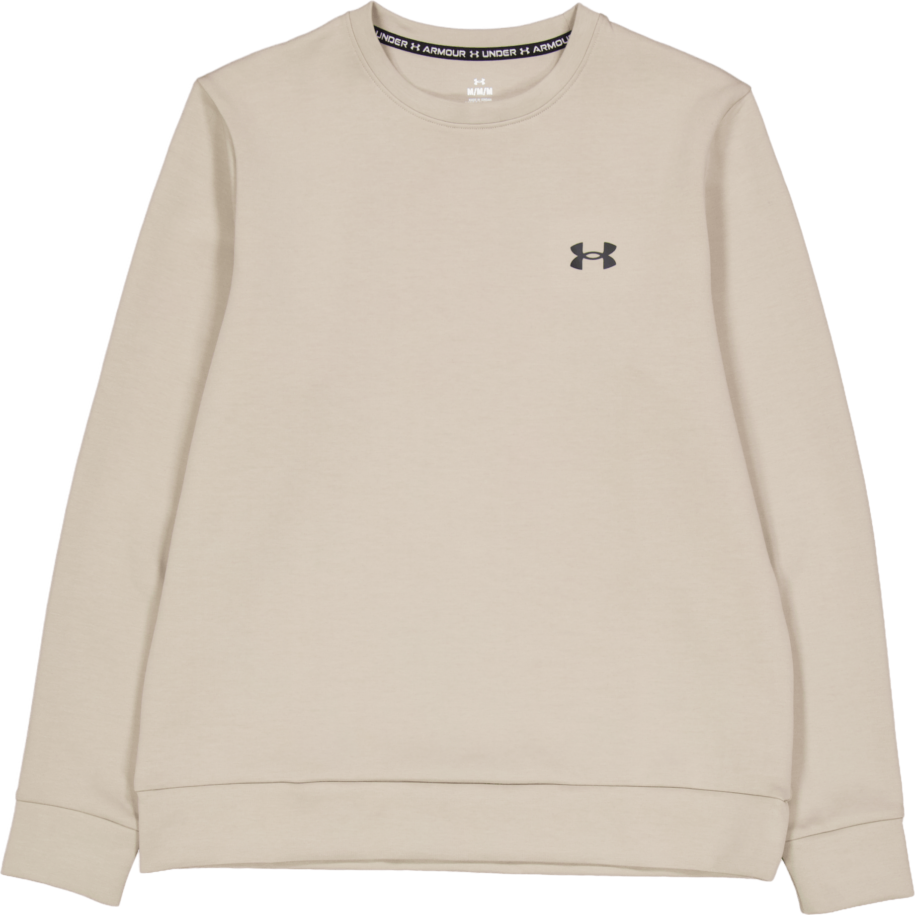 Ua Unstoppable Flc Crew Taupe, Male, Apparels, Shirts, Beige, L