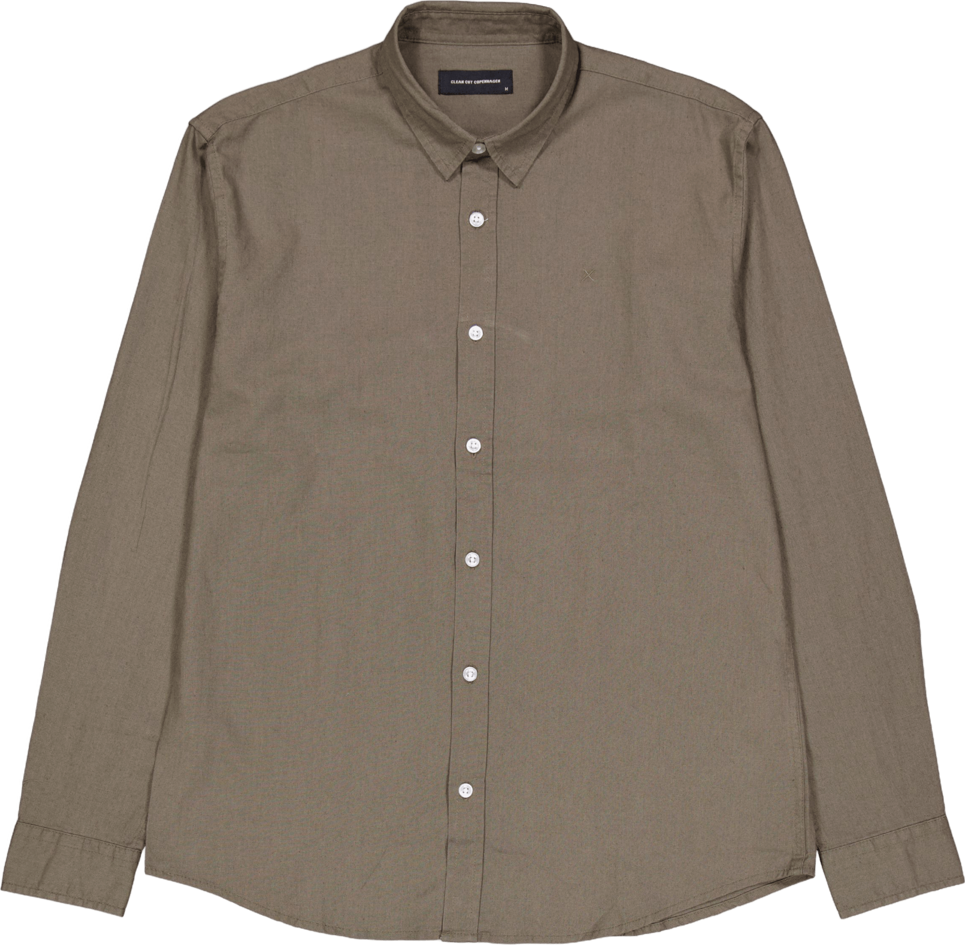 Cotton / Linen Shirt L/s Dusty Green