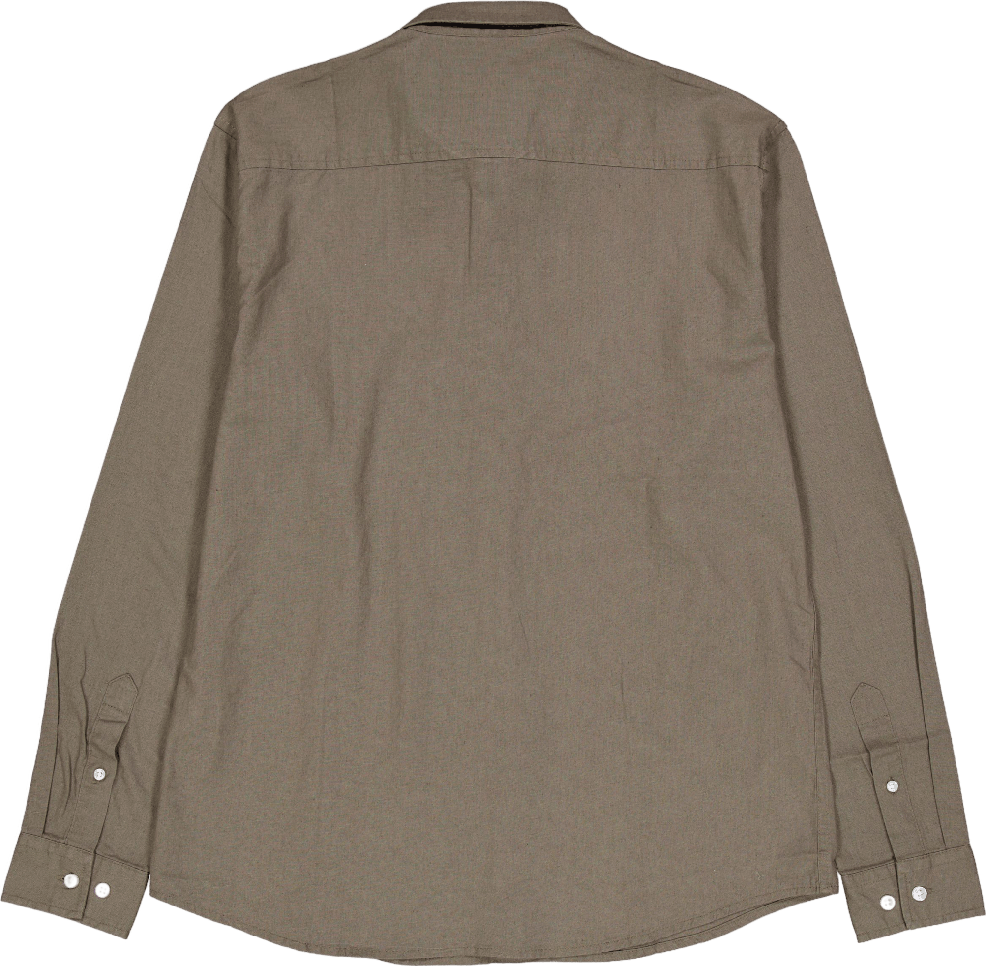 Cotton / Linen Shirt L/s Dusty Green - Bild 2