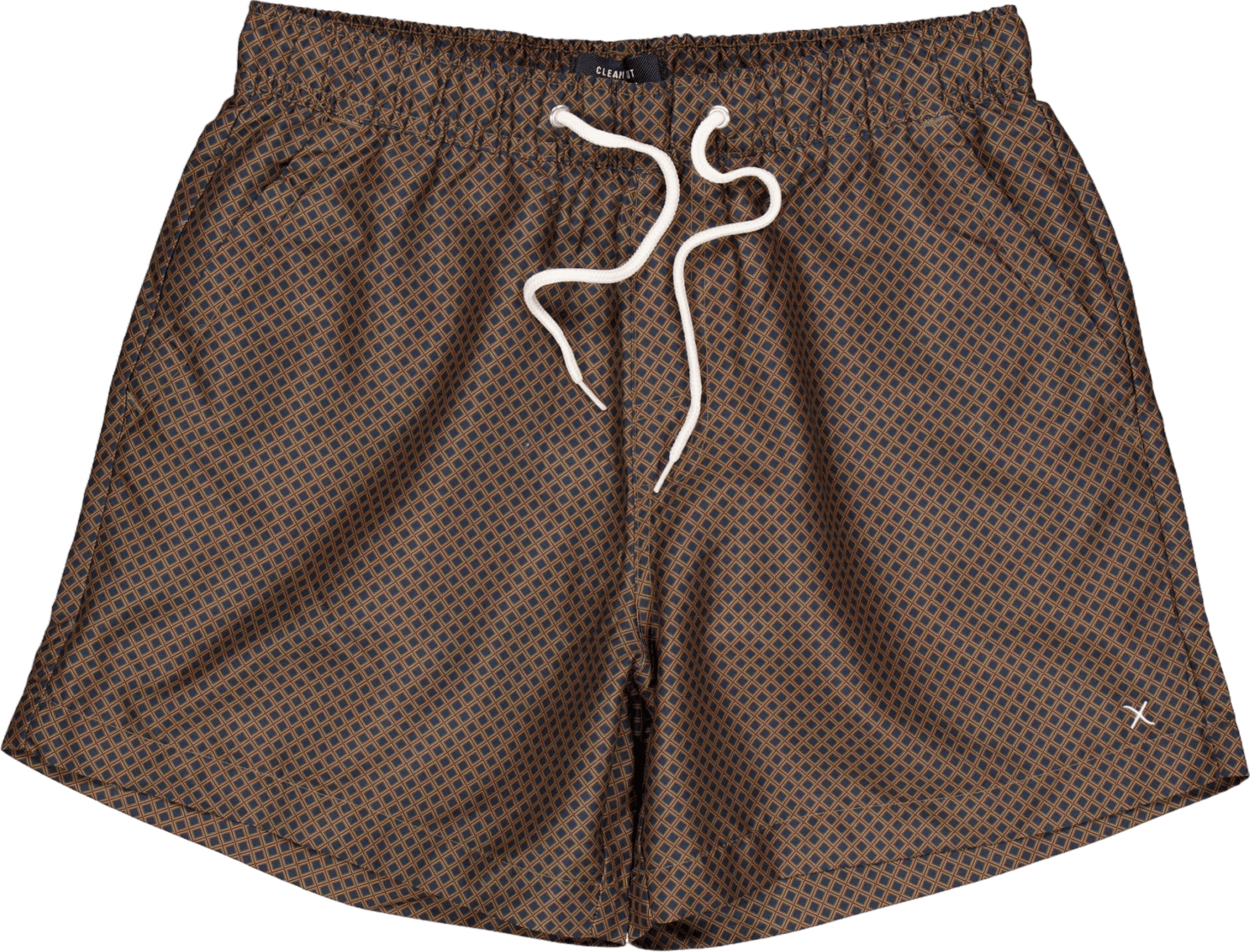 Swim Shorts Dark Navy / Orange Square