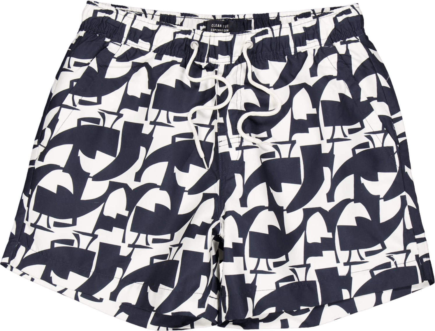 Swim Shorts Navy / Ecru Graphic