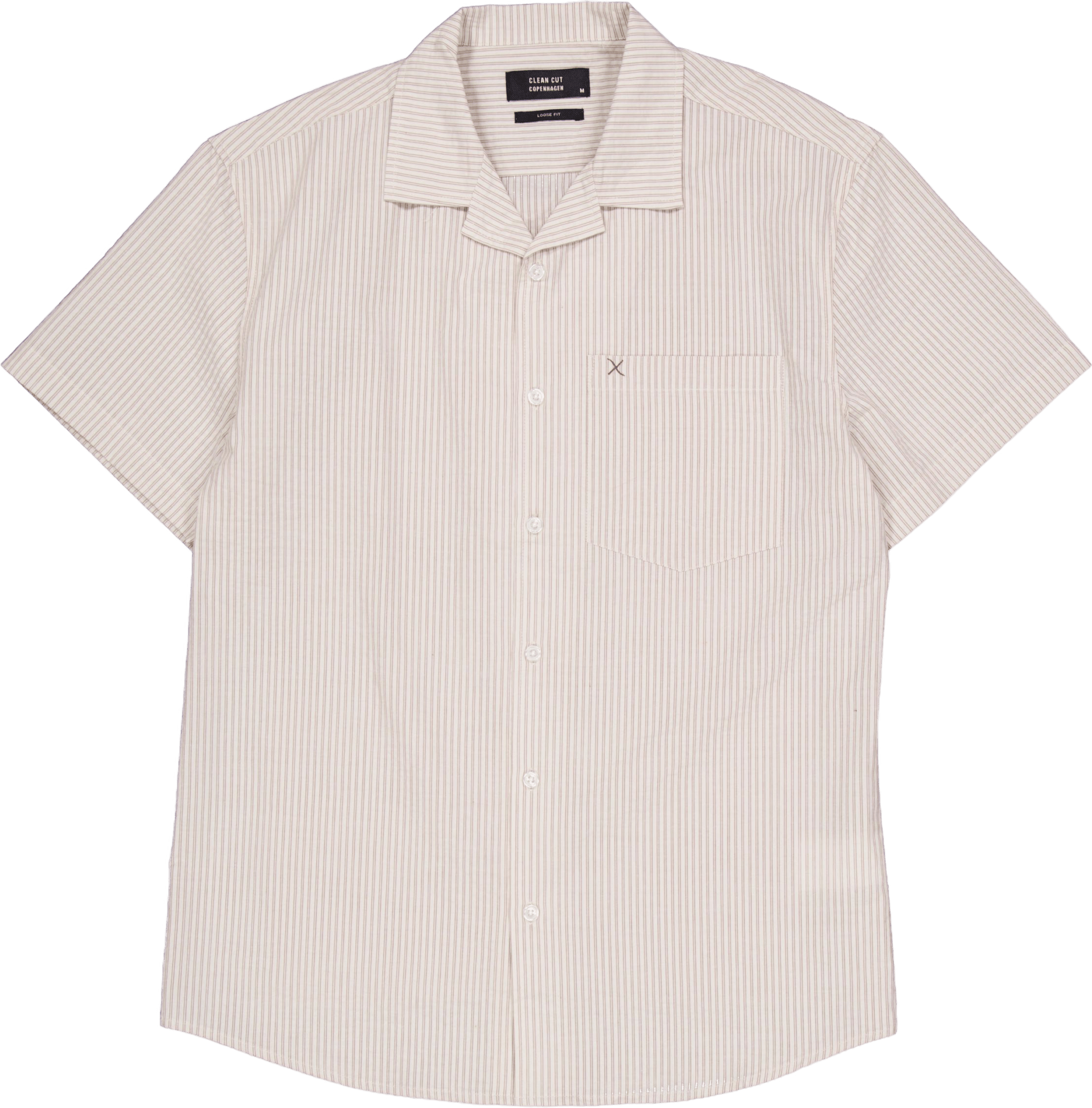Bowling Matti Seersucker Shirt Ecru/khaki Stripe