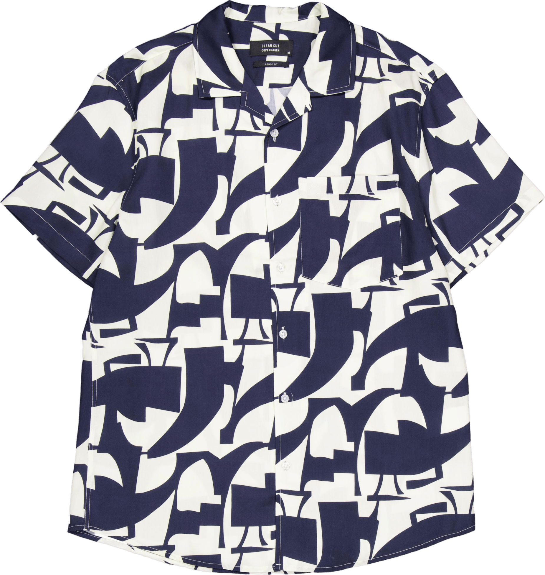 Bowling Jonathan Tencel Shirt  Dark Navy/ecru