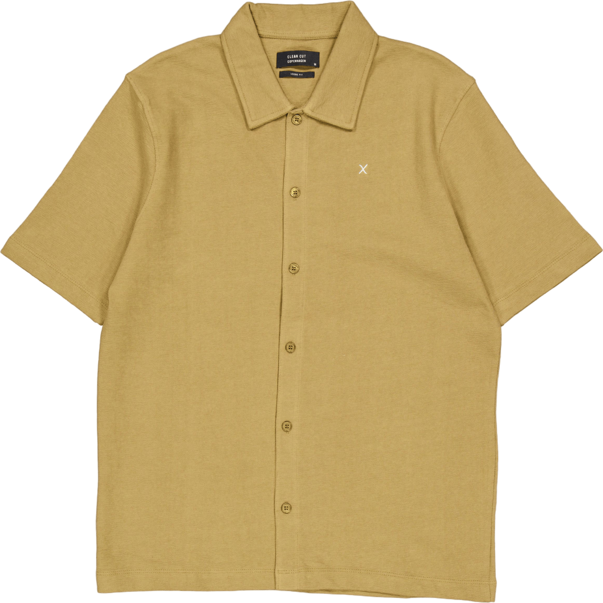 Calton Structured Shirt S/s Dark Khaki