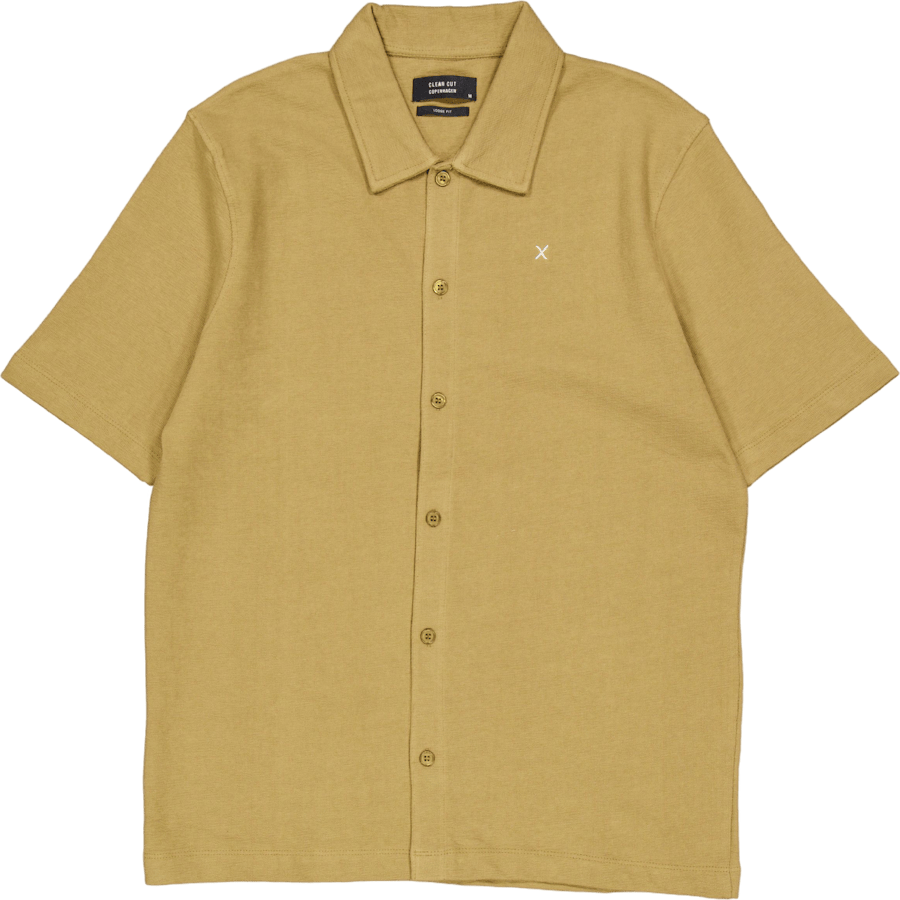 Calton Structured Shirt S/s Dark Khaki
